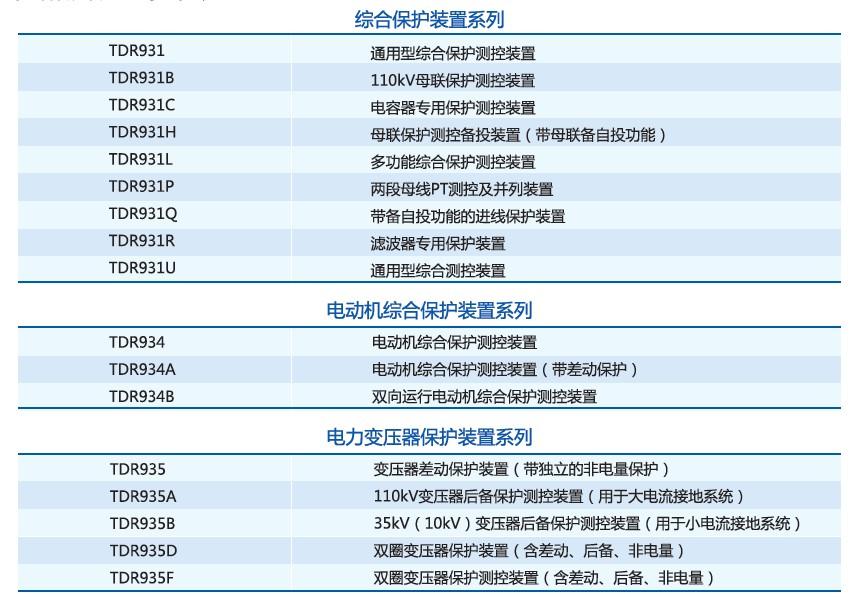  TDR930系列綜合保護(hù)測控裝置